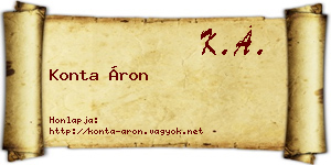 Konta Áron névjegykártya